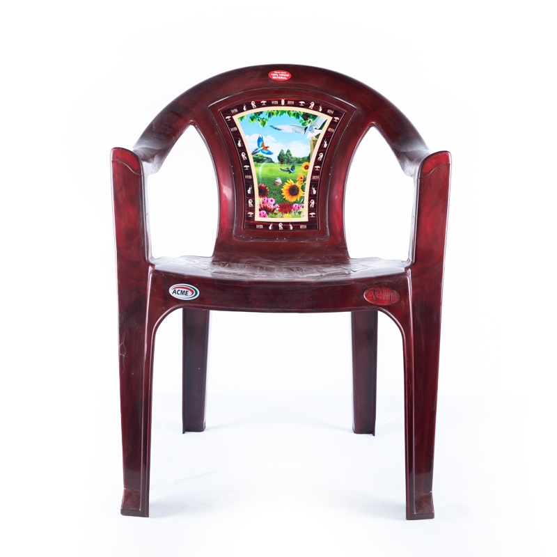 Acme Decorated Bird Chair - 001Rosewood(Maroon)