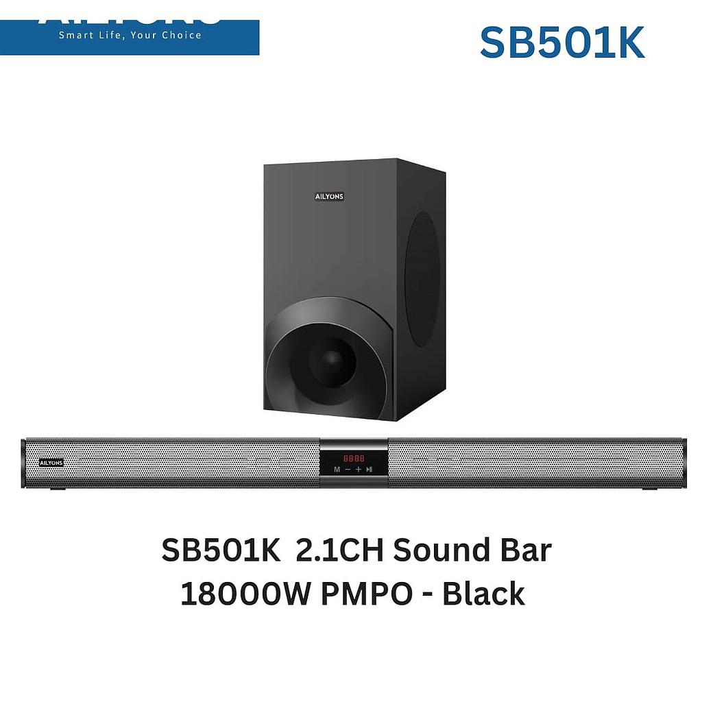 Ailyons SB-501K 18000W Sound Bar (Black)